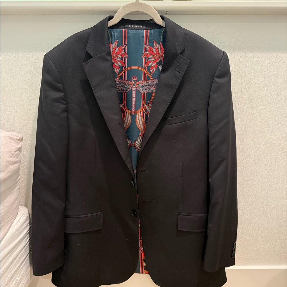 Ted Baker Black Blazer with Patterned Lining